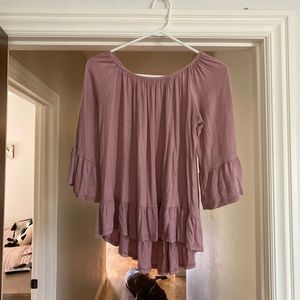 Pink flowy top